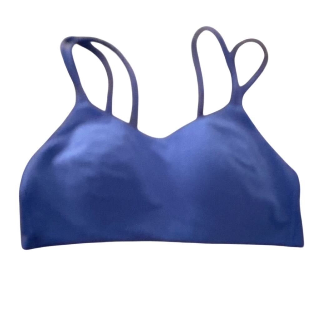 Lululemon strappy blue sports bra no tag but fits like sz S lightweight